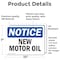 Signmission New Motor Oil, 10 in W x Rectangle, Vinyl Decal OS-2PACK-NS-D-710-L-14328 - alternate 4